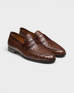 Load image into Gallery viewer, Viggo Ostrich Penny Loafer
