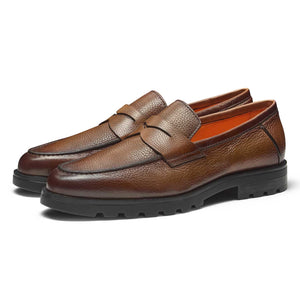 Grained Lug Penny Loafer