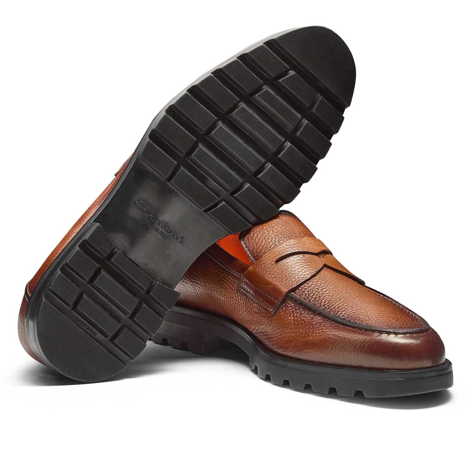 Grained Lug Penny Loafer