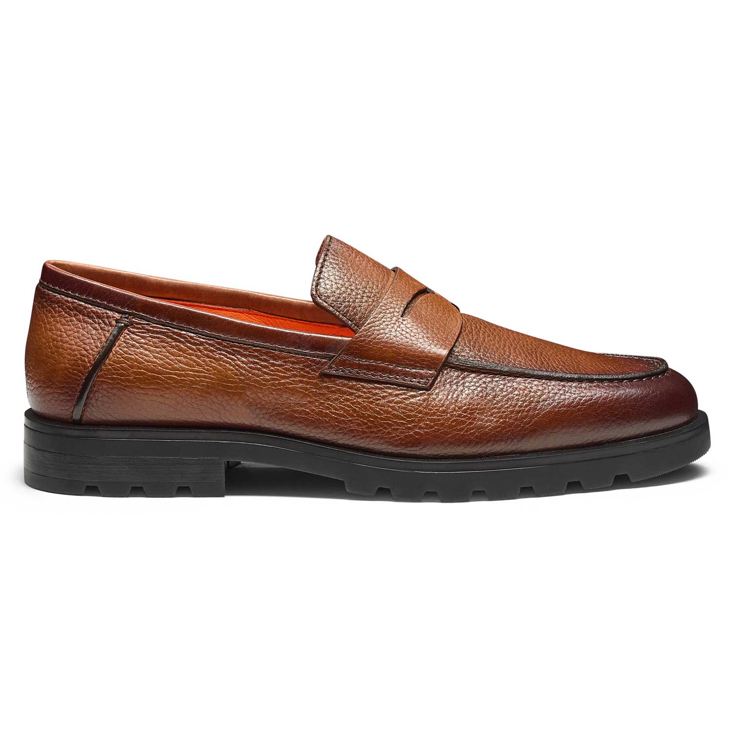 Grained Lug Penny Loafer